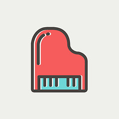 Image showing Piano thin line icon