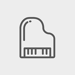 Image showing Piano thin line icon