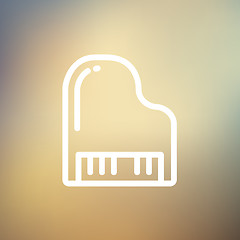 Image showing Piano thin line icon