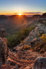 Image showing Sunset Rock Mt Victoria Blue Mountains