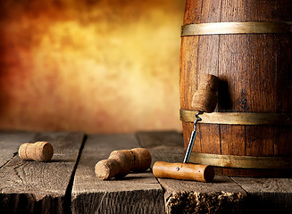 Image showing Barrel with wine