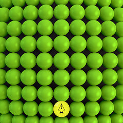 Image showing Abstract technology background with balls. Spheric pattern. 