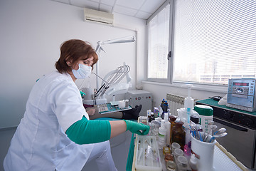 Image showing woman patient at the dentist