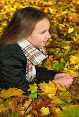 Image showing Autumn girl