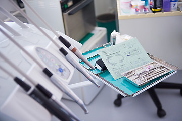 Image showing woman patient at the dentist