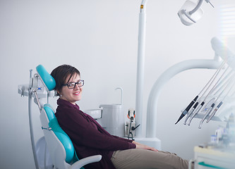 Image showing woman patient at the dentist