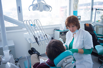 Image showing woman patient at the dentist