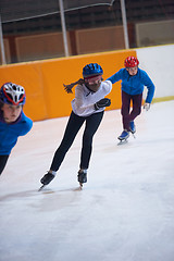 Image showing children speed skating