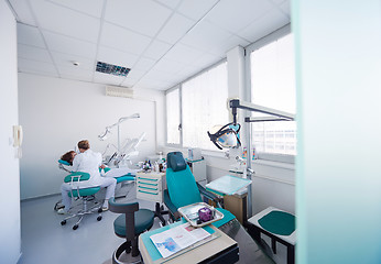 Image showing woman patient at the dentist