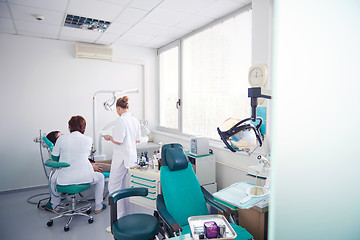 Image showing woman patient at the dentist