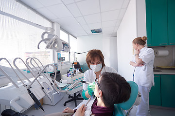 Image showing woman patient at the dentist