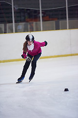 Image showing children speed skating