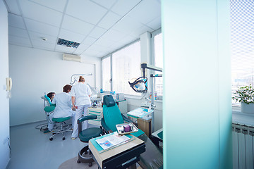 Image showing woman patient at the dentist