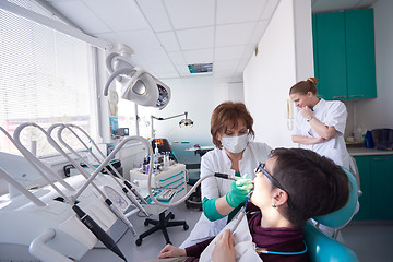 Image showing woman patient at the dentist