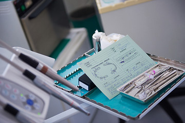 Image showing woman patient at the dentist