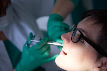 Image showing woman patient at the dentist