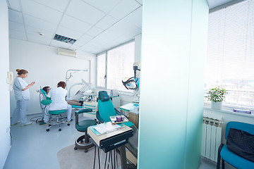 Image showing woman patient at the dentist