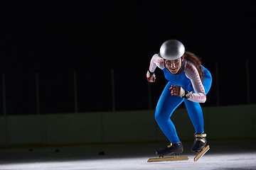 Image showing speed skating