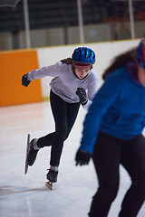 Image showing children speed skating