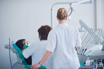 Image showing woman patient at the dentist