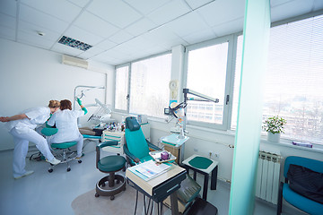 Image showing woman patient at the dentist