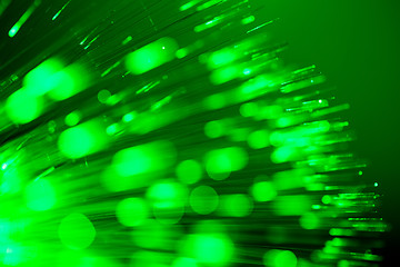 Image showing optical fibres abstract blurred technology background