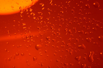 Image showing red abstract background with water drops