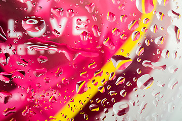 Image showing color abstract love background with water drops