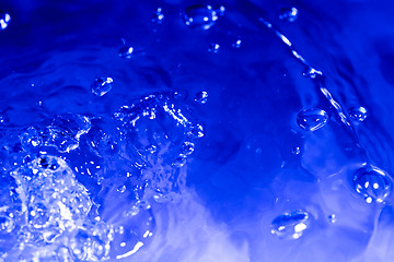 Image showing Background of blue water drops splash