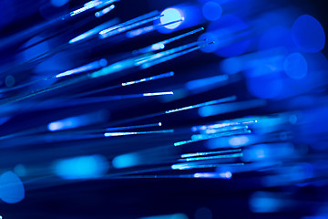 Image showing optical fibres abstract blurred technology background