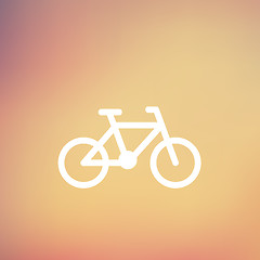 Image showing Bicycle thin line icon