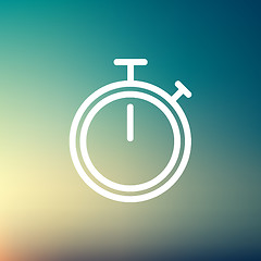 Image showing Stop watch thin line icon