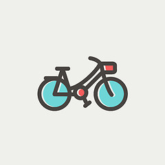 Image showing Vintage bicycle thin line icon