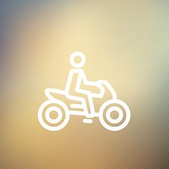 Image showing Motorbike thin line icon