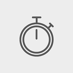 Image showing Stop watch thin line icon