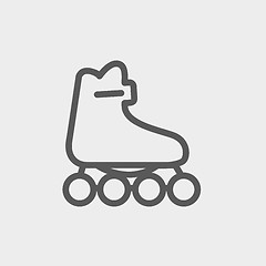 Image showing Roller skate thin line icon