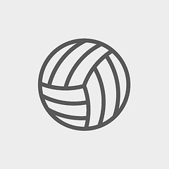 Image showing Volleyball ball thin line icon