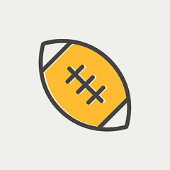 Image showing Football ball thin line icon