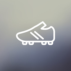 Image showing Soccer Shoes thin line icon