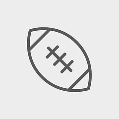 Image showing Football ball thin line icon