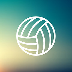 Image showing Volleyball ball thin line icon