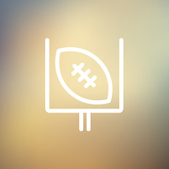 Image showing Football poster thin line icon