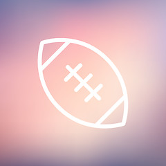 Image showing Football ball thin line icon