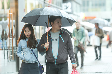 Image showing People walking on street