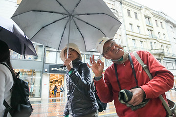 Image showing Funny tourists