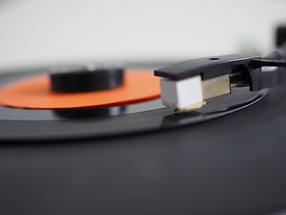 Image showing Vinyl record on turntable