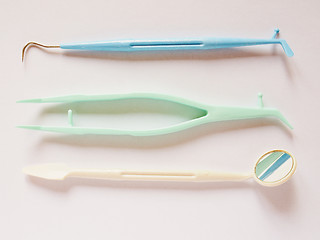 Image showing Retro look Dentist tools