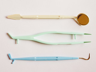 Image showing Retro look Dentist tools