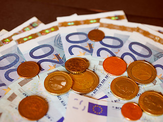 Image showing Retro look Euro bank notes