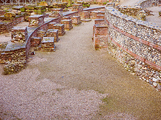 Image showing Retro look Roman Theatre Turin